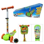 Самокат детский 3-х колёс LS2115 Hot Wheels, PU свет+ детский рюкзак «Hot Wheels»