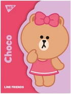 Папка-органайзер YES A4 з фігурним клапаном на липучці Line Friends Choco (492110) (5056574403582)