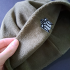 Комплект шапка и бафф флисовая тактическая мужская женская зимняя с гербом Украины Zepma Пиксель (шапкабаф1) - изображение 7