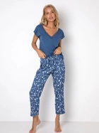 Piżama (t-shirt + spodnie) Aruelle Felicity piżama długa XS Niebieski/Biały (5904541437316) - obraz 1