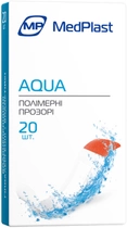 Набор пластырей первой медицинской помощи MedPlast Aqua 1.9 см х 7.2 см 20 шт (7640162324960) - изображение 1