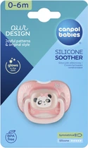 Пустышка Canpol Babies Exotic Animals Силиконовая Симметричная от 0 до 6 месяцев (34/920_pand)