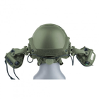 Активная гарнитура с дополнительным креплением на шлем Earmor M32X Mark 3 Foliage Green - изображение 4
