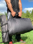 Баул 100 літрів армійський військовий ЗСУ тактичний сумка рюкзак 74*40*34 см похідний чорний - зображення 6