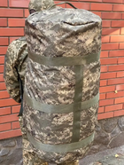 Рюкзак сумка баул темно-зеленый пиксель 130 л военный ЗСУ тактический баул, баул армейский - изображение 4