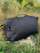 Баул 100 літрів військовий армійський ЗСУ тактичний сумка рюкзак похідний чорний - зображення 4