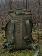 Баул 100 літрів військовий ЗСУ тактичний армійський сумка рюкзак 74*40*34 см похідний Оліва/ Хакі - зображення 2