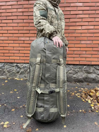 Сумка рюкзак баул олива/пиксель 120 литров военный тактический баул, ЗСУ, баул армейский APR-4 - изображение 3