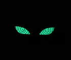 Шеврон на липучке Аниме глаза Ринненган светонакопительная нить 8.5см х 2.5см (12141) - изображение 2