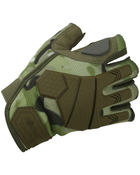 Тактические военные перчатки KOMBAT UK защитные перчатки без пальцев S мультикам (OPT-10921) - изображение 1