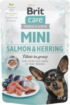 Влажный корм для собак Brit Care Mini pouch с лососем и сельдью