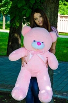 Ведмедик плюшевий BigBears 110 см. Рожевий