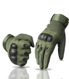 Велоперчатки полнопалые тактические Eagle Tactical ET-12 Green оливковый Размер XL - изображение 5