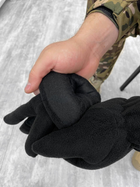 Тактические перчатки флисовые Black L - изображение 4