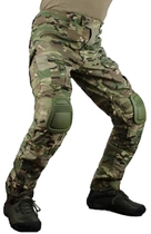 Тактичні бойові військові штани ЗСУ мультикам з кількома кишенями, камуфляжні з наколінниками, Multicam р.5XL - зображення 1