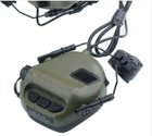 Наушники активные шумоподавляющие Earmor М32Н Олива (Olive) с креплением под шлем Оливковий - изображение 3