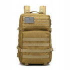Боевой рюкзак-ранец штурмовой Койот для спецназа удобный прочный и многофункциональный для всех задач на местности сумка на плечи высокопрочный система Molle 45 л - изображение 1