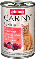 Mokra karma dla kotów starszych Animonda Carny Senior z wołowiną i sercami indyczymi 400 g (4017721837279) - obraz 1