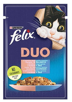 Mokra karma dla kotów Purina Felix Fantastic Duo z sardynką i łososiem 85 g (7613039786130) - obraz 1