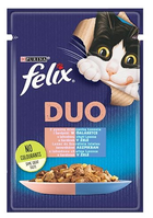 Вологий корм для котів Purina Felix Fantastic Дует Сардина та лосось 85 г (7613039786130)