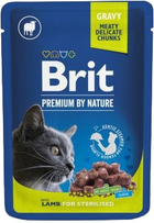 Вологий корм для стерилізованих котів Brit Premium By Nature Ягня 100 г (8595602548446) - зображення 1