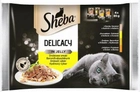 Вологий корм для котів Sheba Delicacy in Jelly Смаки домашньої птиці 4 x 85 г (4770608247683) - зображення 1