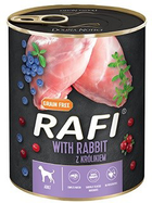 Mokra karma dla psów Rafi królik, borówka, żurawina 800 g (5902921305057) - obraz 1