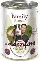 Mokra karma dla psów Family First adult Bogata w dziczyznę z batatami 400 g (5904479190406)