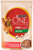 Вологий корм для собак Purina One Mini Яловичина з картоплею та морквою в соусі 100 г (7613036528931)