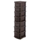 Комод пластиковый для дома, 7 ярусов, 146*40*34см R-Plastic, комод в комнату Коричневый