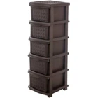 Пластиковый комод "Компакт Плюс" 5 ярусов 106*40*34 см коричневый R-Plastic