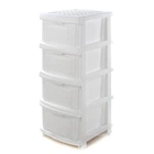 Комод r-plastic "компакт плюс" 4 яруса 34*40*86см белый
