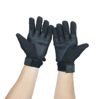 Рукавички тактичні пальцеві, колір чорний, розмір L - зображення 4