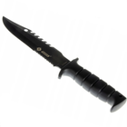Охотничий нож Kandar NT189 черный в чехле на пояс - изображение 3