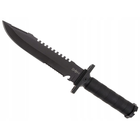 Тактический нож BSH ADVENTURE черный охотничий в чехле пластик - изображение 2
