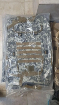 Тактичний армійський похідний рюкзак для військових на 80 л, 70x33x15 см речмішок піксельний більший рюкзак сірий піксель - зображення 14