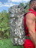 Армійський баул 100 літрів 74*40 см військовий тактичний сумка рюкзак похідний для речей для передислокації колір піксель - зображення 5
