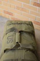 Сумка баул тактична US 120 л військова армійська тактична сумка баул колір олива/хакі для передислокації для ЗСУ - зображення 6