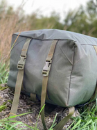 Баул 100 літрів армійський військовий тактичний сумка рюкзак похідний колір хакі для ЗСУ для вещей - зображення 6