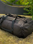 Баул 100 літрів військовий ЗСУ тактичний сумка рюкзак для речей похідний колір чорний передислокація - зображення 7