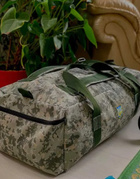 тактичний баул на 100 літрів для передислокації сумка рюкзак похідний речовий армійський колір піксель для ЗСУ - зображення 4