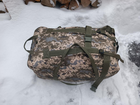 Сумка рюкзак баул 100 літрів військовий тактичний баул ЗСУ армійський баул колір Піксель 3248 - зображення 10