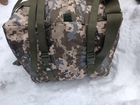 Сумка рюкзак баул 100 літрів військовий ЗСУ тактичний баул колір піксель 3245 - зображення 8