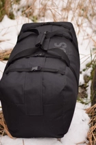 Баул сумка на 120 литров US тактическая военная армейская сумка баул цвет черный для ВСУ для вещей для передислокации - изображение 4