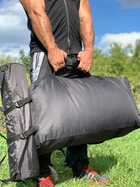Тактичний баул сумка рюкзак на 100 літрів армійський військовий для ЗСУ похідний колір чорний для речей для передислокації - зображення 6