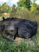 Тактичний баул сумка рюкзак на 100 літрів армійський військовий для ЗСУ похідний колір чорний для речей для передислокації - зображення 8