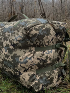 Баул 100 літрів ЗСУ армійський військовий тактичний сумка рюкзак похідний піксель - зображення 3