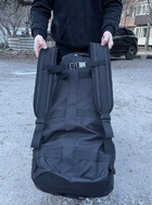 Рюкзак сумка баул черный 120 литров ЗСУ военный баул, баул армейский - изображение 6