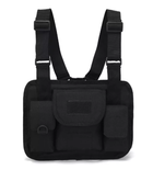 Тактична сумка військова нагрудна Tactical chest bag D009 чорний - зображення 1