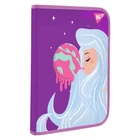 Папка факультативная YES A4 пласт. на молнии "Space Girl" с карманом
